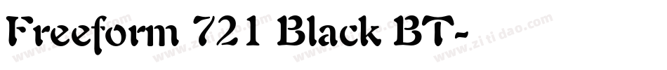 Freeform 721 Black BT字体转换